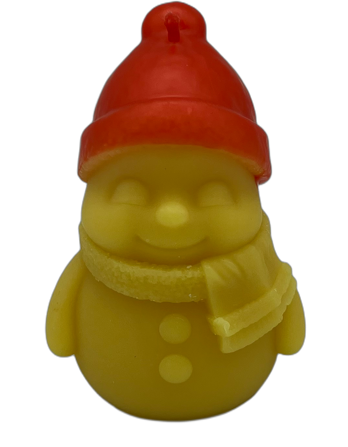 Bienenwachskerze Schneemännchen mit roter Mütze